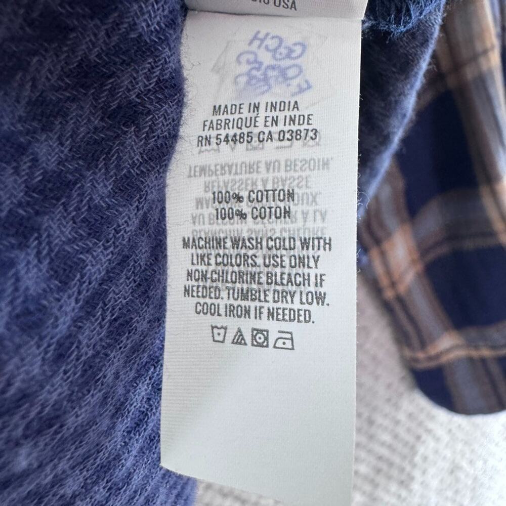 aerie Plaid Flannel Shirt Womens M Blue 90s Grunge Cabincore Outdoors - Picture 13 of 13